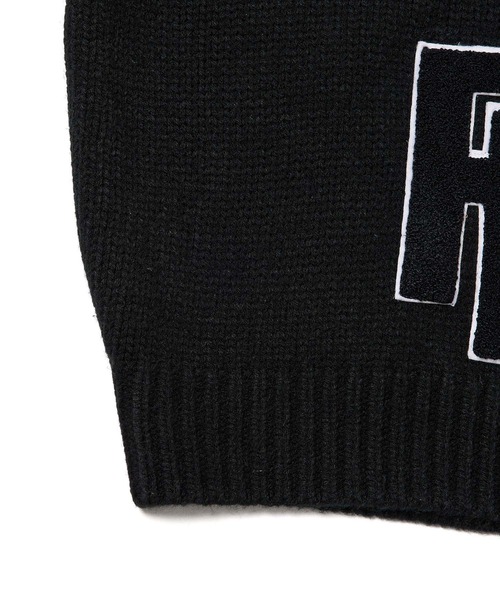 M TO R（ムウトアール）の「［TOPS］CROPPED LETTERED V-NECK KNIT（ニット/セーター・レディース・グリーン系その他/ブラック・FREE）」の12枚目の写真