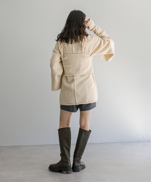 mystic（ミスティック）の「【SETアイテム】ビスチェ付ニット（ニット/セーター・レディース・オフホワイト/チャコールグレー/ピンク・FREE）」の9枚目の写真