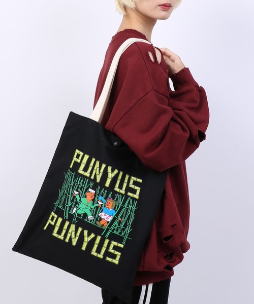 PUNYUS(プニュズ)の「竹林トートバッグ(トートバッグ・レディース・ブラック/キナリ・FREE)」の3枚目の写真