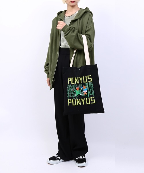 PUNYUS(プニュズ)の「竹林トートバッグ(トートバッグ・レディース・ブラック/キナリ・FREE)」の9枚目の写真