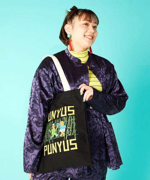 PUNYUS(プニュズ)の「竹林トートバッグ(トートバッグ・レディース・ブラック/キナリ・FREE)」の14枚目の写真