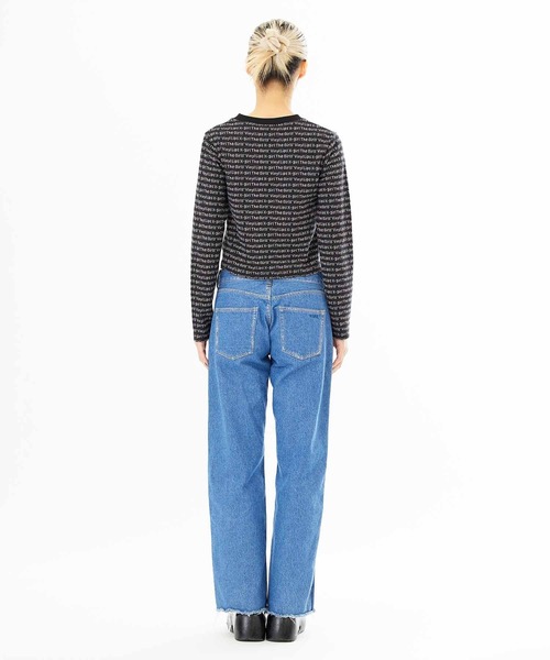 X-girl(エックスガール)の「JACQUARD L/S TOP(Tシャツ/カットソー・レディース・ブラック/ホワイト/イエロー・S/M)」の9枚目の写真