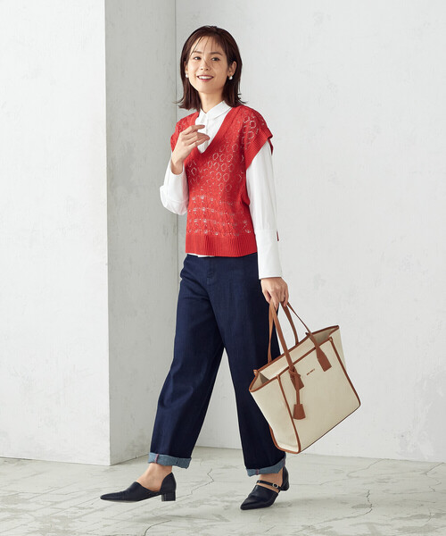 MONO COMME CA(モノコムサ)の「キャンバストート(トートバッグ・レディース・ブラック/キナリ・FREE)」の18枚目の写真