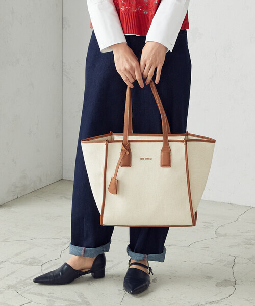 MONO COMME CA(モノコムサ)の「キャンバストート(トートバッグ・レディース・ブラック/キナリ・FREE)」の17枚目の写真