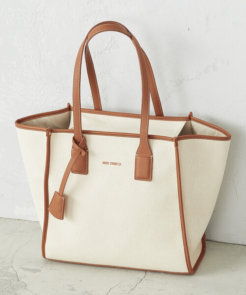 MONO COMME CA(モノコムサ)の「キャンバストート(トートバッグ・レディース・ブラック/キナリ・FREE)」の15枚目の写真