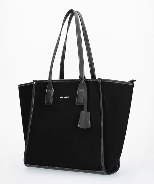 MONO COMME CA(モノコムサ)の「キャンバストート(トートバッグ・レディース・ブラック/キナリ・FREE)」の14枚目の写真