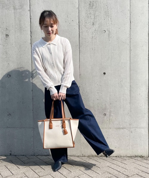 MONO COMME CA(モノコムサ)の「キャンバストート(トートバッグ・レディース・ブラック/キナリ・FREE)」の22枚目の写真