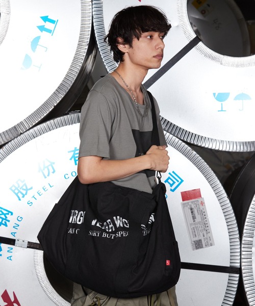 VIRGOwearworks(ヴァルゴウェアワークス)の「Virtaly big bag(トートバッグ・メンズ・ブラック/オリーブ・FREE)」の1枚目の写真