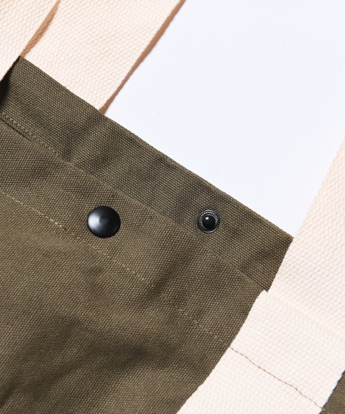 VIRGOwearworks(ヴァルゴウェアワークス)の「Virtaly big bag(トートバッグ・メンズ・ブラック/オリーブ・FREE)」の13枚目の写真