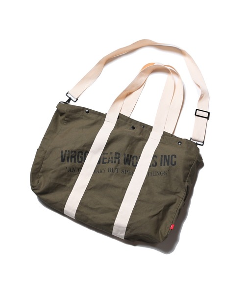 VIRGOwearworks(ヴァルゴウェアワークス)の「Virtaly big bag(トートバッグ・メンズ・ブラック/オリーブ・FREE)」の5枚目の写真