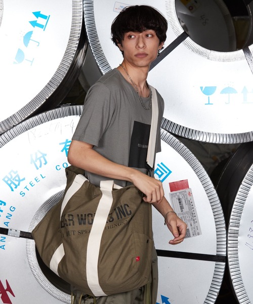 VIRGOwearworks(ヴァルゴウェアワークス)の「Virtaly big bag(トートバッグ・メンズ・ブラック/オリーブ・FREE)」の9枚目の写真