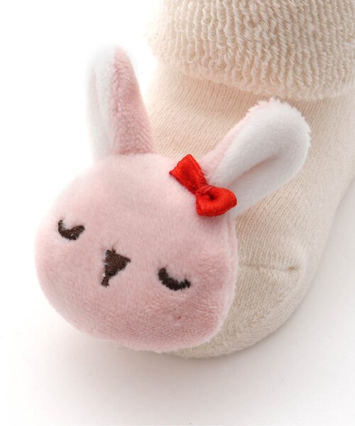 Ampersand（アンパサンド）の「ラトルソックス（ベビーシューズ/ベビーソックス・キッズ・アイボリー/グレー・9/12）」の9枚目の写真