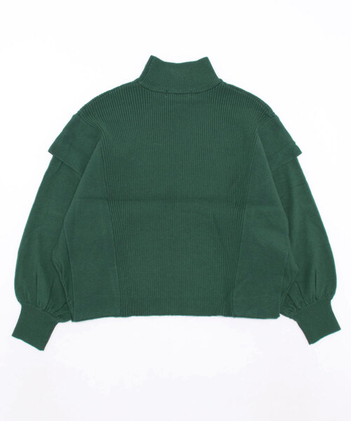 Samansa Mos2 blue（サマンサモスモスブルー）の「ショルダータックニットプルオーバー（ニット/セーター・レディース・ブラック/オフホワイト/グリーン・ﾌﾘ-）」の4枚目の写真