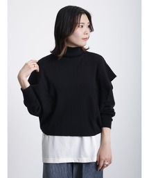 ショルダータックニットプルオーバー