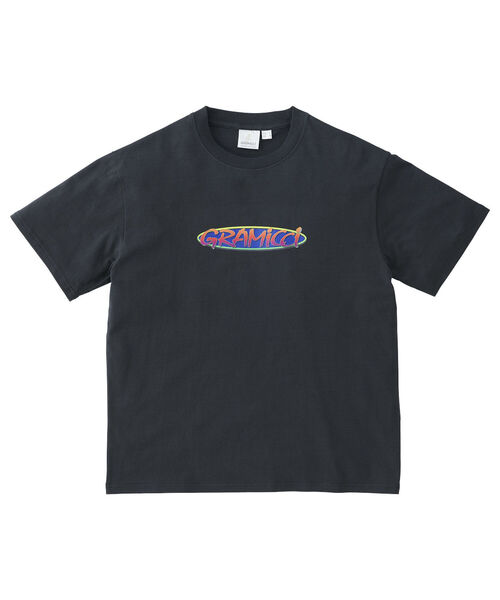 Gramicci（グラミチ）の「【GRAMICCI/グラミチ】ボックスロゴ プリントTシャツ グラデーションロゴ（Tシャツ/カットソー・メンズ・ブラック/ホワイト・M/L）」の3枚目の写真