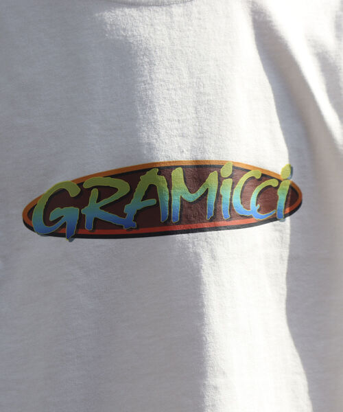Gramicci（グラミチ）の「【GRAMICCI/グラミチ】ボックスロゴ プリントTシャツ グラデーションロゴ（Tシャツ/カットソー・メンズ・ブラック/ホワイト・M/L）」の15枚目の写真