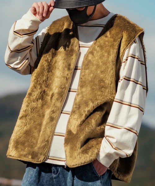 improves(インプローブス)の「【improves】ファーベスト(ベスト・メンズ・ブラック/ブラウン・FREE)」の1枚目の写真