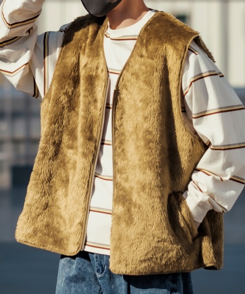 improves(インプローブス)の「【improves】ファーベスト(ベスト・メンズ・ブラック/ブラウン・FREE)」の8枚目の写真