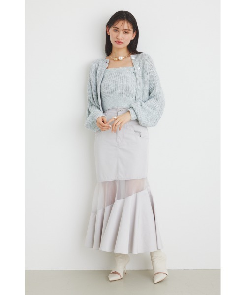 rienda(リエンダ)の「グリッターニットトップス 夏服(ニット/セーター・レディース・ダークグレー/ホワイト/ピンク・FREE)」の5枚目の写真