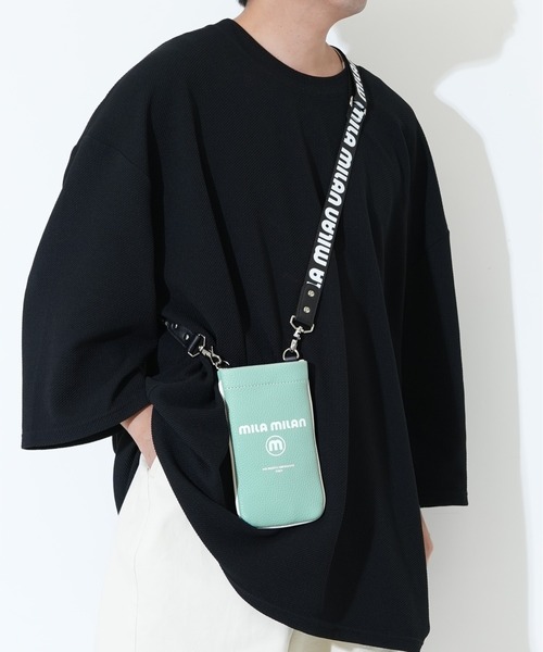 SAC'S BAR セレクト(サックスバーセレクト)の「【MILA MILAN/ミラ ミラン】コルソ スマホショルダー(ショルダーバッグ・メンズ・ホワイト/ブラック/ライトブルー・FREE)」の3枚目の写真