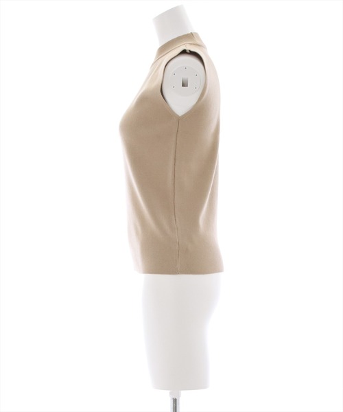 clear（クリア）の「ミラノリブノースリニットトップス[オフィスカジュアル 着回し抜群 大人 カジュアル]（ニット/セーター・レディース・イエロー/グリーン/オフホワイト/ブラック/サックスブルー/グレイッシュベージュ/ブラウン/オレンジ/ピンク/テラコッタ/グリーン系その他2/ブルー・F）」の14枚目の写真