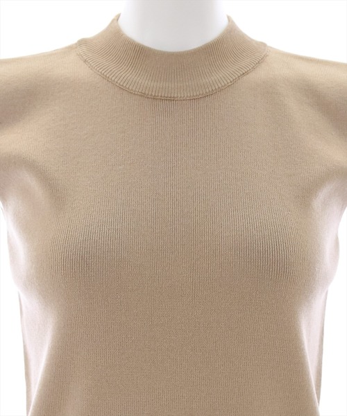 clear（クリア）の「ミラノリブノースリニットトップス[オフィスカジュアル 着回し抜群 大人 カジュアル]（ニット/セーター・レディース・イエロー/グリーン/オフホワイト/ブラック/サックスブルー/グレイッシュベージュ/ブラウン/オレンジ/ピンク/テラコッタ/グリーン系その他2/ブルー・F）」の17枚目の写真
