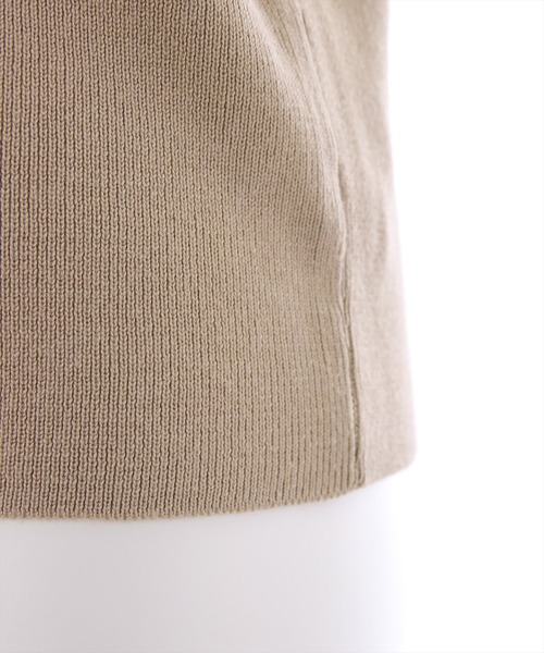 clear（クリア）の「ミラノリブノースリニットトップス[オフィスカジュアル 着回し抜群 大人 カジュアル]（ニット/セーター・レディース・イエロー/グリーン/オフホワイト/ブラック/サックスブルー/グレイッシュベージュ/ブラウン/オレンジ/ピンク/テラコッタ/グリーン系その他2/ブルー・F）」の18枚目の写真