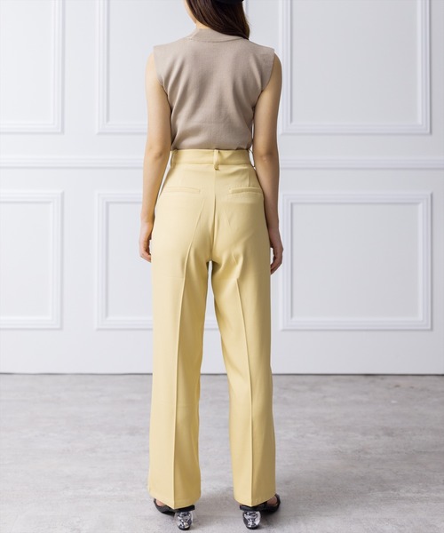 clear（クリア）の「ミラノリブノースリニットトップス[オフィスカジュアル 着回し抜群 大人 カジュアル]（ニット/セーター・レディース・イエロー/グリーン/オフホワイト/ブラック/サックスブルー/グレイッシュベージュ/ブラウン/オレンジ/ピンク/テラコッタ/グリーン系その他2/ブルー・F）」の22枚目の写真