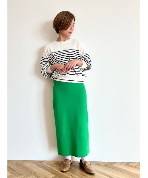 AMERICAN HOLIC（アメリカンホリック）の「総針ニットタイトスカート（スカート・レディース・ネイビー/グリーン・S/M/L）」の7枚目の写真