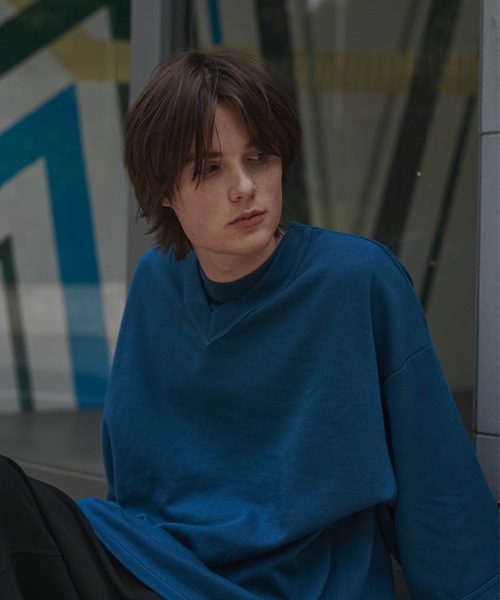 shiki tokyo（シキトウキョウ）の「Oversized Double Rib Design T-shirts / オーバーサイズダブルリブデザインTシャツ（Tシャツ/カットソー・メンズ・ブラック/チャコールグレー/ターコイズブルー・SMALL/MEDIUM/LARGE）」の15枚目の写真