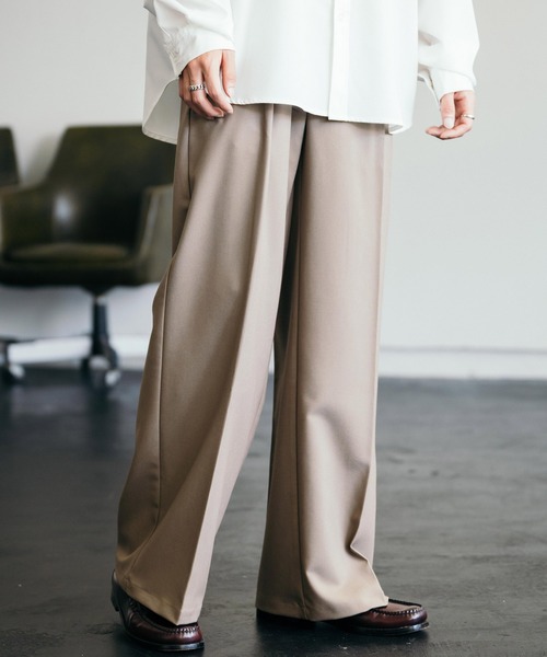 90s Vintage ベロア スラックス 2タック センタープレス ワイド セール】センタープレス ロールアップ ツータック ワイド
