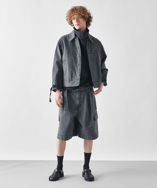 JOSEPH STUDIO（ジョゼフストゥディオ）の「【洗える】シャドウデニム　ショートパンツ（その他パンツ・メンズ・ライトグレー系/ブラック系・6/8）」の6枚目の写真