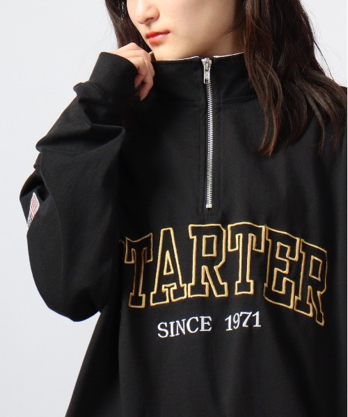 STARTER BLACK LABEL（スターターブラックレーベル）の「STARTER BLACKLABEL 衿配色ハーフZIPスタンドロングスリーブＴシャツ（Tシャツ/カットソー・メンズ・ブラック/グリーン・XL/M/L）」の15枚目の写真