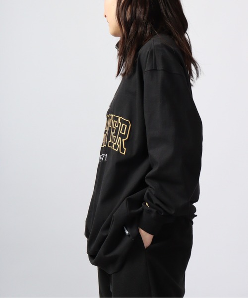 STARTER BLACK LABEL（スターターブラックレーベル）の「STARTER BLACKLABEL 衿配色ハーフZIPスタンドロングスリーブＴシャツ（Tシャツ/カットソー・メンズ・ブラック/グリーン・XL/M/L）」の18枚目の写真