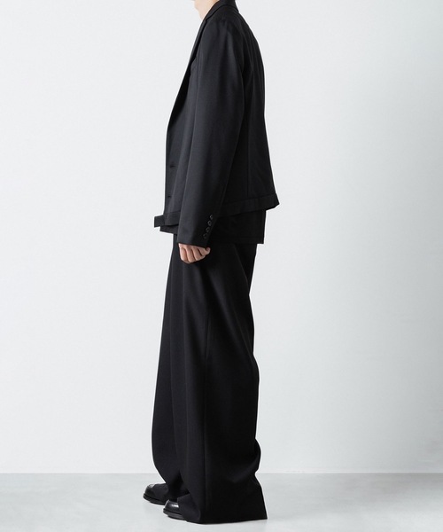 ato(アトウ)の「SPENCER JACKET(テーラードジャケット・メンズ・ブラック/ダークベージュ・44/46/48)」の12枚目の写真