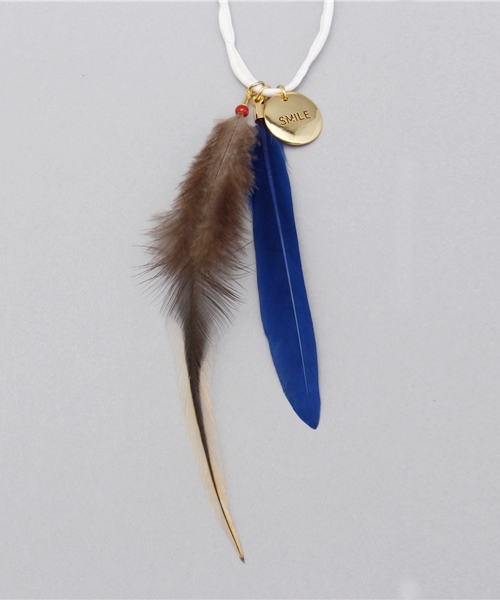 603（ロクマルサン）の「603 フェザーコードネックレス（ネックレス・メンズ・ホワイト/ブルー/ローズ・FREE）」の2枚目の写真