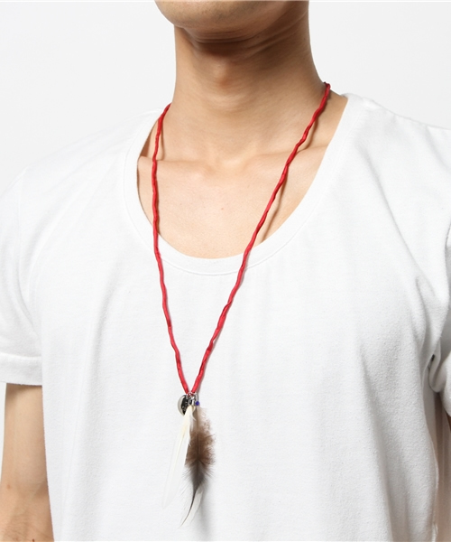 603（ロクマルサン）の「603 フェザーコードネックレス（ネックレス・メンズ・ホワイト/ブルー/ローズ・FREE）」の7枚目の写真