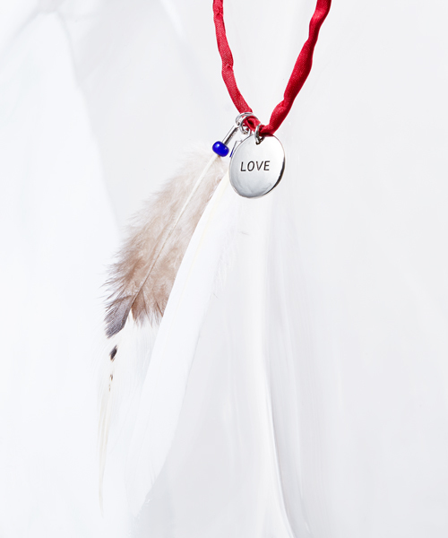 603（ロクマルサン）の「603 フェザーコードネックレス（ネックレス・メンズ・ホワイト/ブルー/ローズ・FREE）」の9枚目の写真