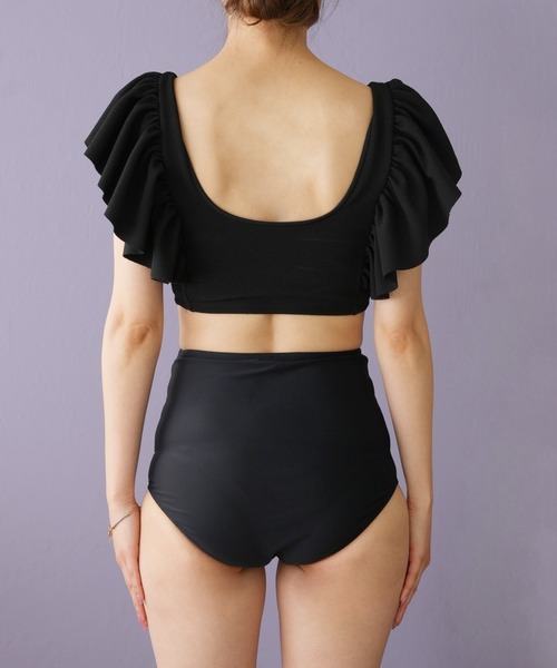 IAMUSE（アイアミューズ）の「フレアスリーブハイウエストビキニ/水着セット S0919【IAMUSE】（水着・レディース・モカ/ブラック・M/L）」の22枚目の写真