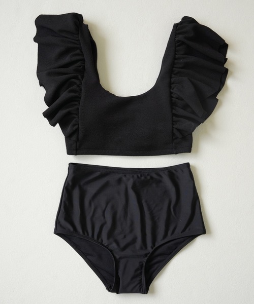 IAMUSE（アイアミューズ）の「フレアスリーブハイウエストビキニ/水着セット S0919【IAMUSE】（水着・レディース・モカ/ブラック・M/L）」の19枚目の写真