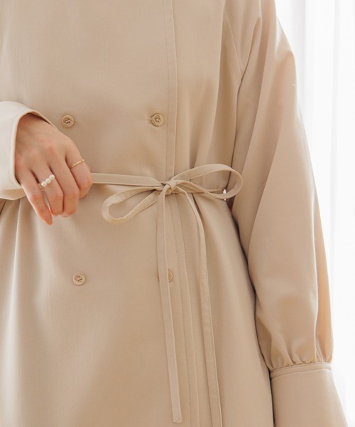 flower（フラワー）の「ノーカラートレンチコート（トレンチコート・レディース・アイボリー・FREE）」の8枚目の写真