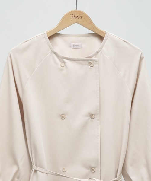 flower（フラワー）の「ノーカラートレンチコート（トレンチコート・レディース・アイボリー・FREE）」の18枚目の写真