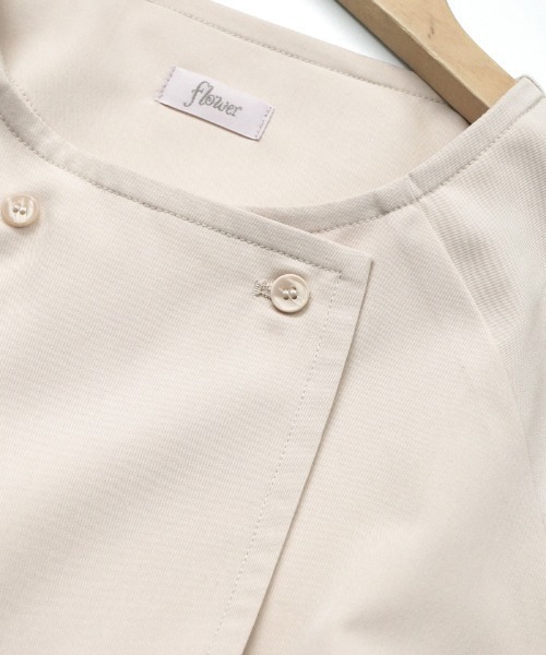 flower（フラワー）の「ノーカラートレンチコート（トレンチコート・レディース・アイボリー・FREE）」の20枚目の写真