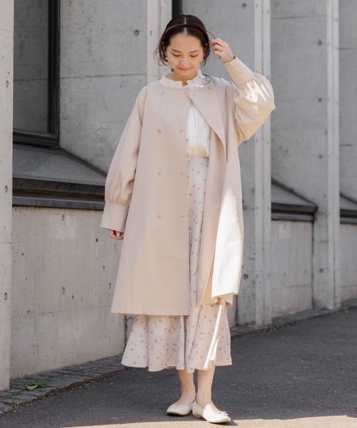 flower（フラワー）の「ノーカラートレンチコート（トレンチコート・レディース・アイボリー・FREE）」の11枚目の写真