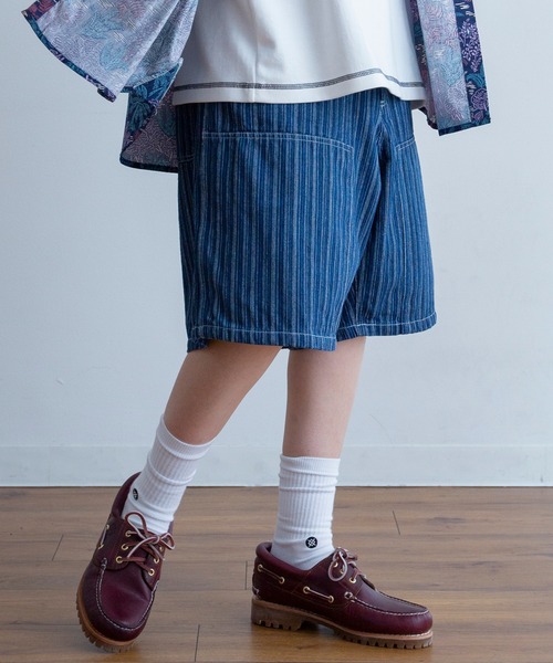 Universal Style Wear(ユニバーサルスタイルウェア)の「Universal Style Wear ペインター ショーツ(デニムパンツ・メンズ・ブルー系2/ブルー系1/インディゴブルー・X-LARGE/LARGE/MEDIUM)」の3枚目の写真