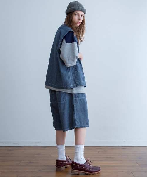Universal Style Wear(ユニバーサルスタイルウェア)の「Universal Style Wear ペインター ショーツ(デニムパンツ・メンズ・ブルー系2/ブルー系1/インディゴブルー・X-LARGE/LARGE/MEDIUM)」の8枚目の写真