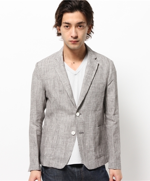 JOURNAL STANDARD relume(ジャーナルスタンダード レリューム)の「リネン2Bテーラードジャケット #(テーラードジャケット・メンズ・グレー/ライトグレー/ネイビー/ダークブルー/ブルー系その他・SMALL/LARGE/MEDIUM)」の6枚目の写真