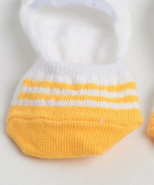 moimoln(モイモルン)の「ボーダーカラーソックス(ベビーシューズ/ベビーソックス・キッズ・グリーン/イエロー・16cm/12cm/14cm/18cm/10cm)」の6枚目の写真