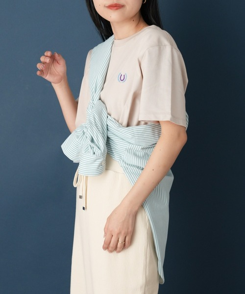 GEVACO(ゲバコ)の「【GEVACO/ゲバコ】メッセージバックプリントショートスリーブTEE(Tシャツ/カットソー・レディース・ベージュ/ブラック/ホワイト・MEDIUM)」の15枚目の写真