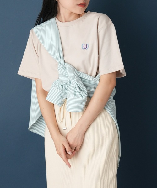 GEVACO(ゲバコ)の「【GEVACO/ゲバコ】メッセージバックプリントショートスリーブTEE(Tシャツ/カットソー・レディース・ベージュ/ブラック/ホワイト・MEDIUM)」の14枚目の写真